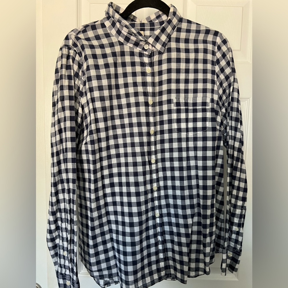 Perfect Navy Gingham Shirt!